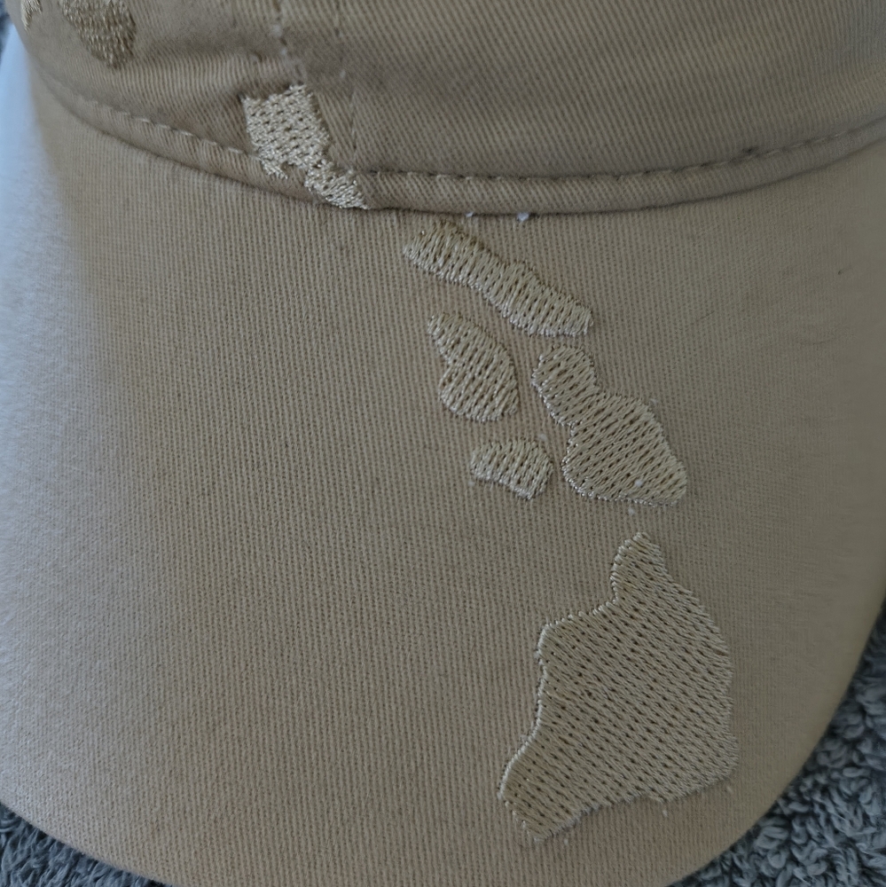 NWOT Robin Ruth Embroidery Hawaii Island Cap Design Beige One Size Casual Outing - Picture 8 of 10